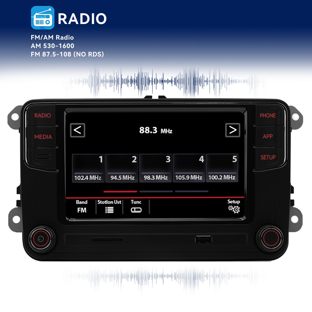 Noname RCD360 PRO RCD330 187B Android Auto Carplay Radio For VW Golf Tiguan US