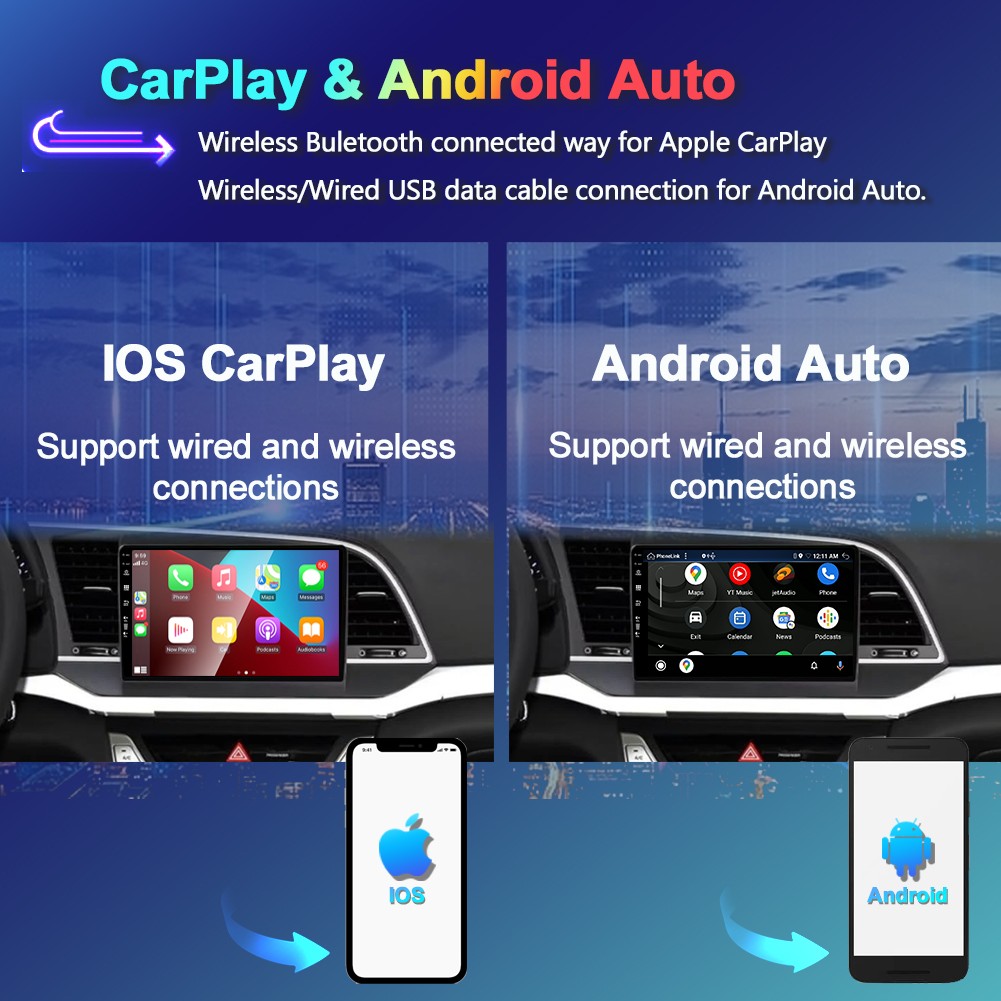 9” 8G+256G Car Radio For Hyundai Elantra 2009-2019 Android 16 GPS Navi USB WIFI