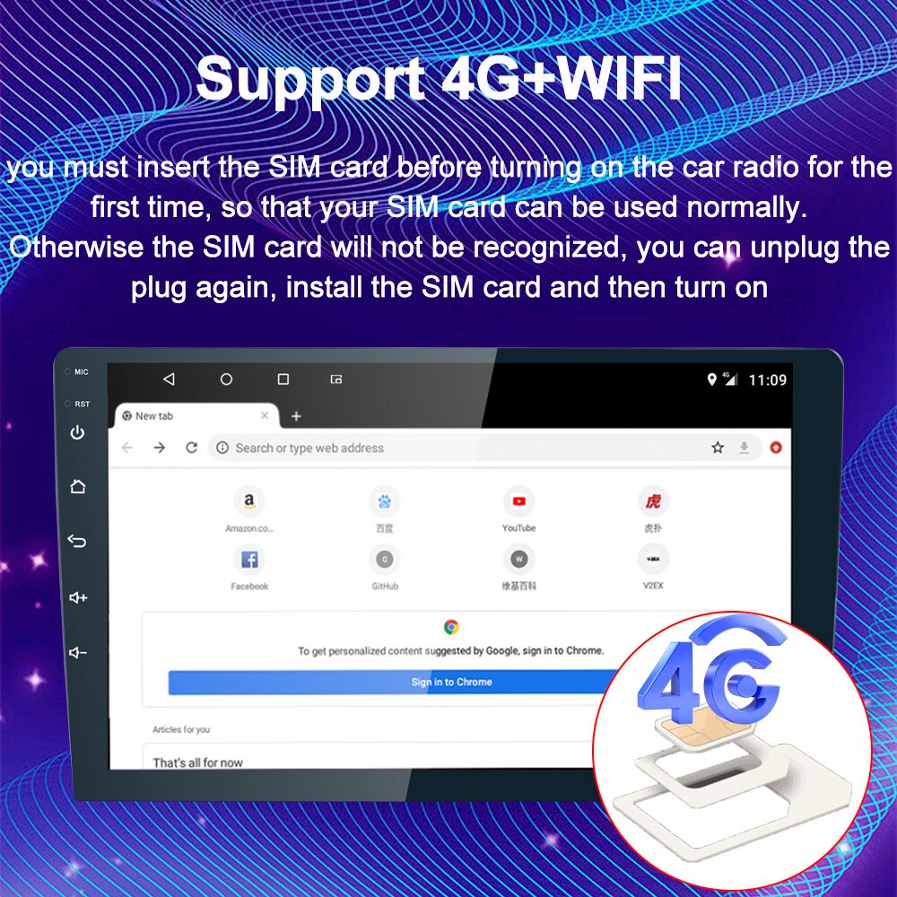 For Toyota RAV4 2018-2020 Fit For Carplay Android 15 Car Stereo Radio 4+64GB CAM