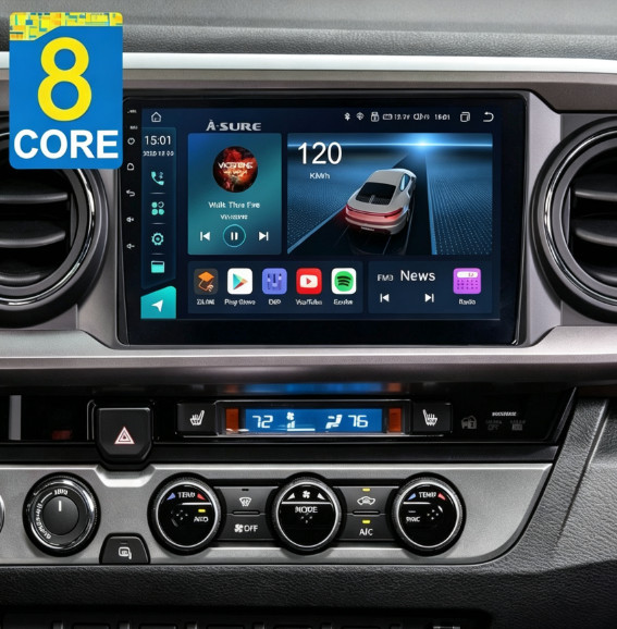 4+64G Carplay Android 15.0 For Toyota Tacoma 2016-2021 Car Stereo Radio FM Navi