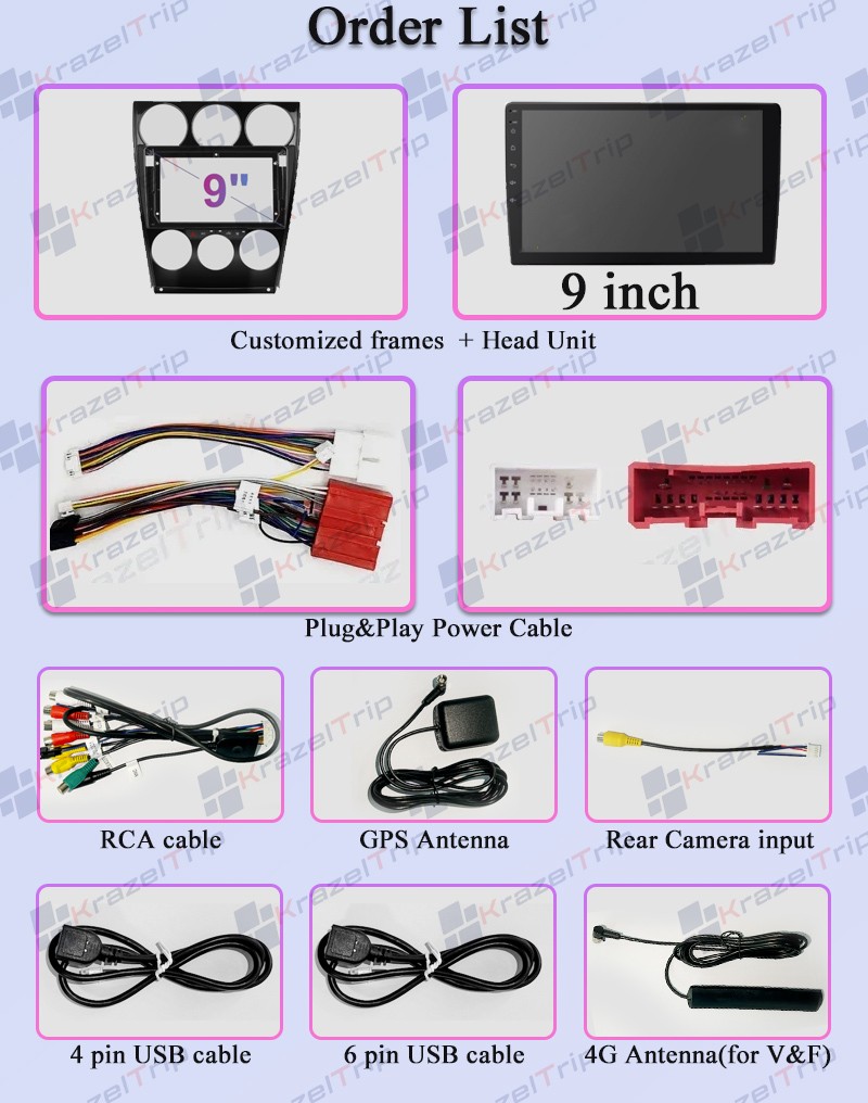 8 Core 64GB Car Radio for Mazda 6 2002 – 2007 CarPlay Audio Android Head Units