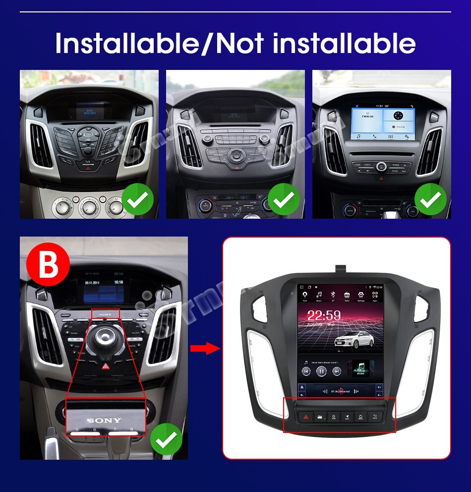 2 DIN 9.7″ RADIO FOR FORD FOCUS MK3 11/17 GPS BLUETOOTH WI-FI USB