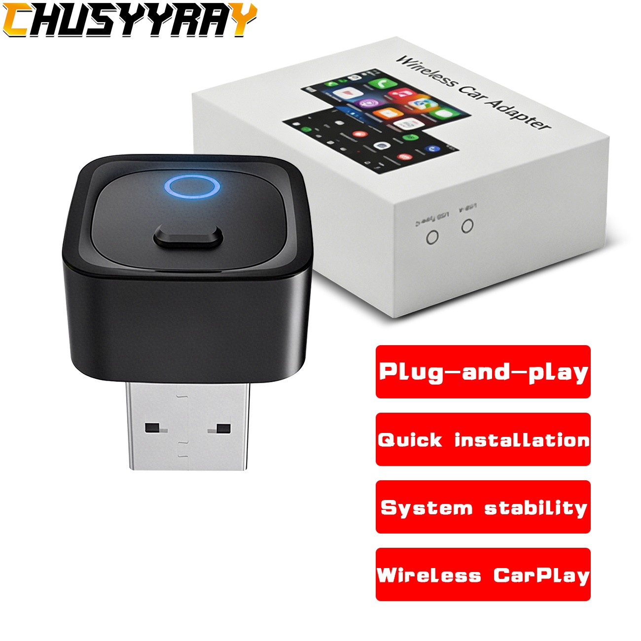 For Acura MDX 2018-24 Car Wireless CarPlay Dongle Adapter Apple and Android
