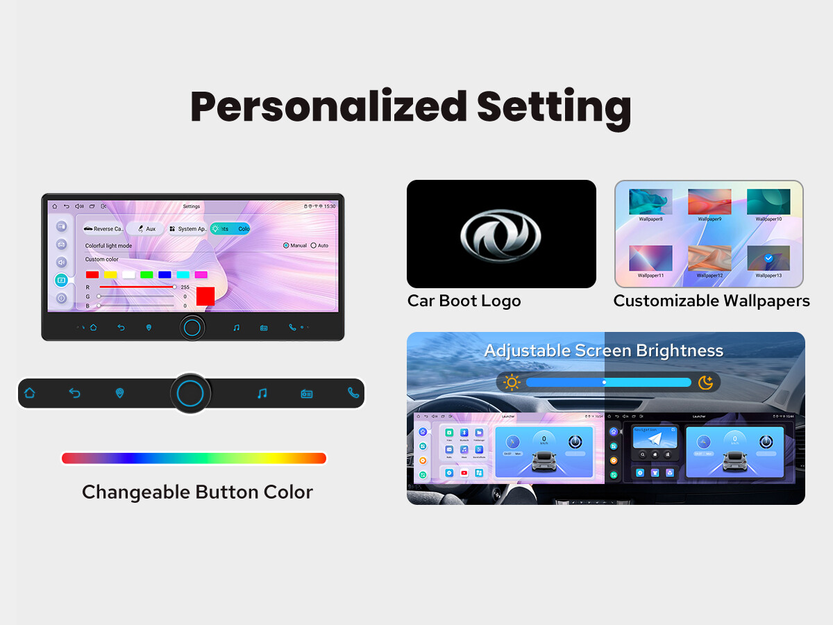JOYING 12.3″ 1920*720P Single Din Android 12 Universal Car Radio Headunit 8 Core
