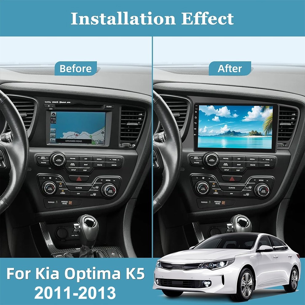 Car Radio Stereo Carplay For 2011-2013 Kia K5 2+32G 9in Quad Core Player