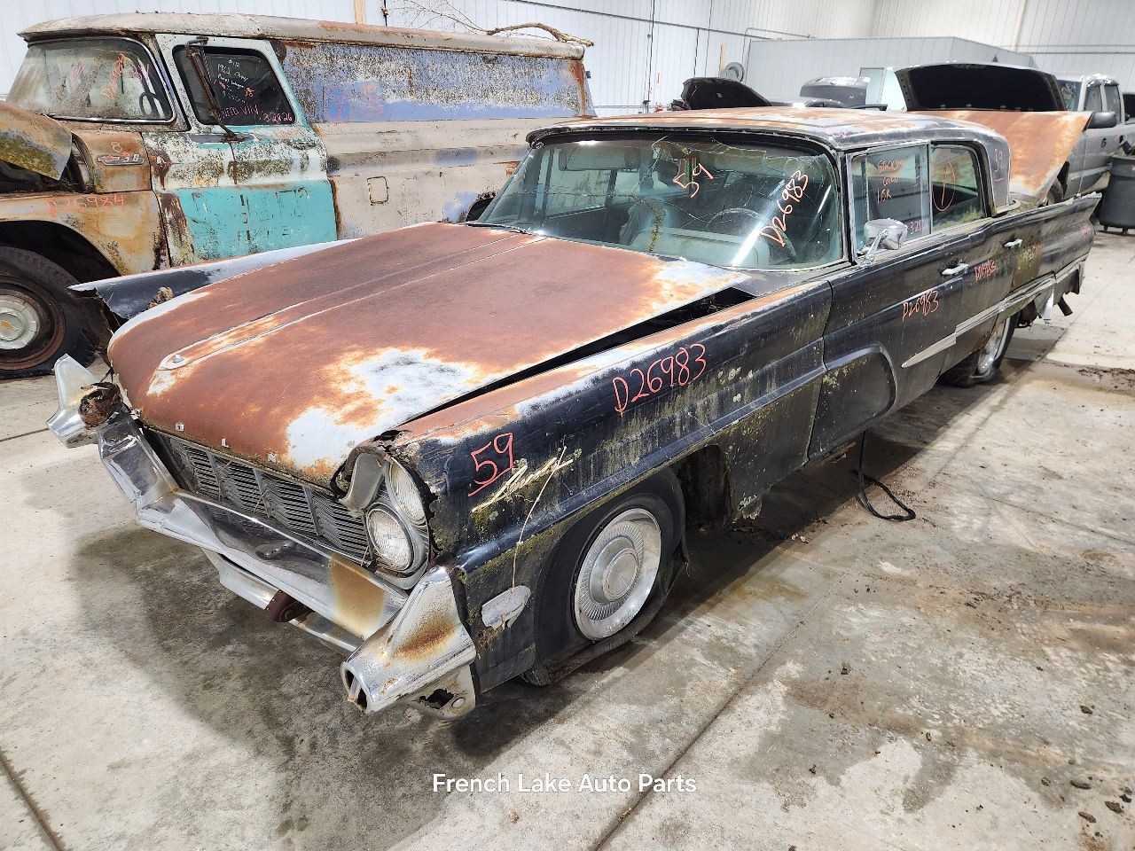 UNTESTED AM Radio Less Knobs Fits 1959 LINCOLN 1341945