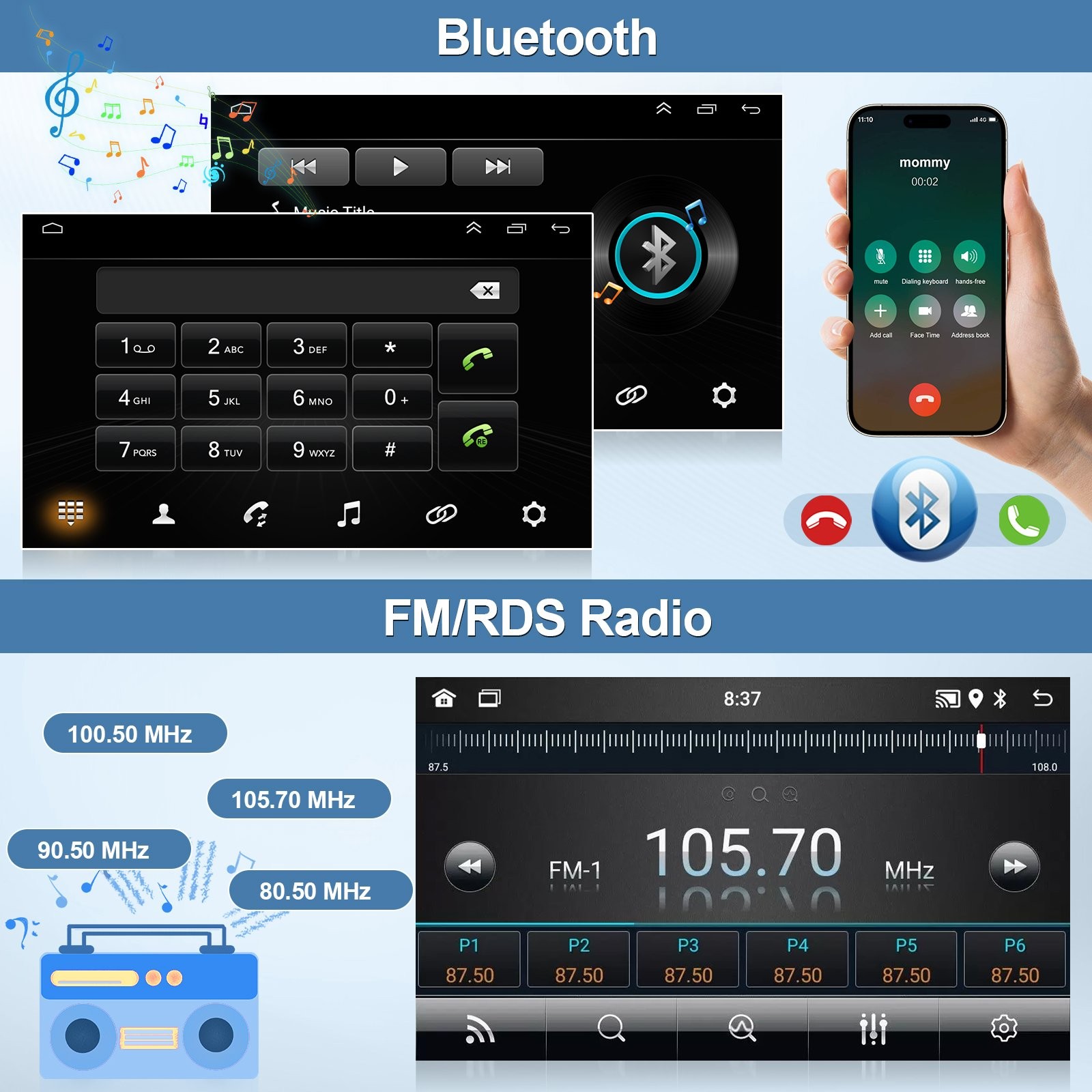 Car Stereo Radio For Ford F150 2009-2014 F-150 Carplay Android 15 GPS Navi SWC