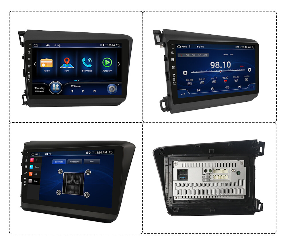 For 2012-2015 Honda Civic Android 14 Car Stereo Radio Apple Carplay GPS 8G+256GB