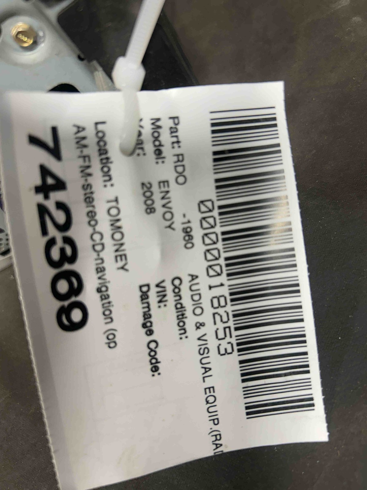 Fits 2004-09 GMC Envoy Radio vin:1GKET63M682173654 oem:15800000