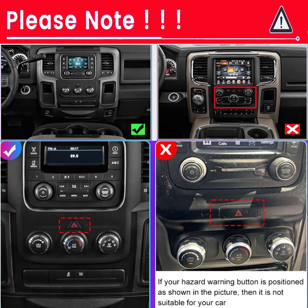 Car Radio Stereo Carplay Navi For 2013 2014 2015 2016 2017 2018 Ram 1500 2500