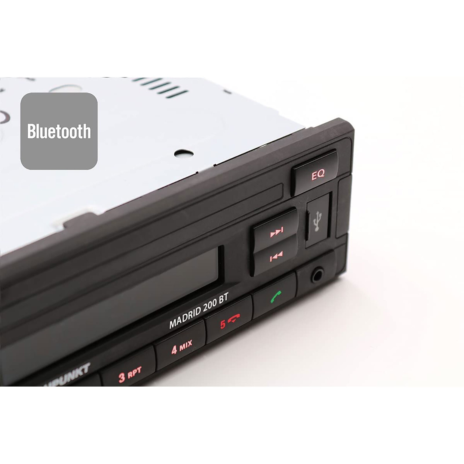 Blaupunkt Retro-look Car Stereo Madrid 200 BT Radio Bluetooth USB No CD Mech