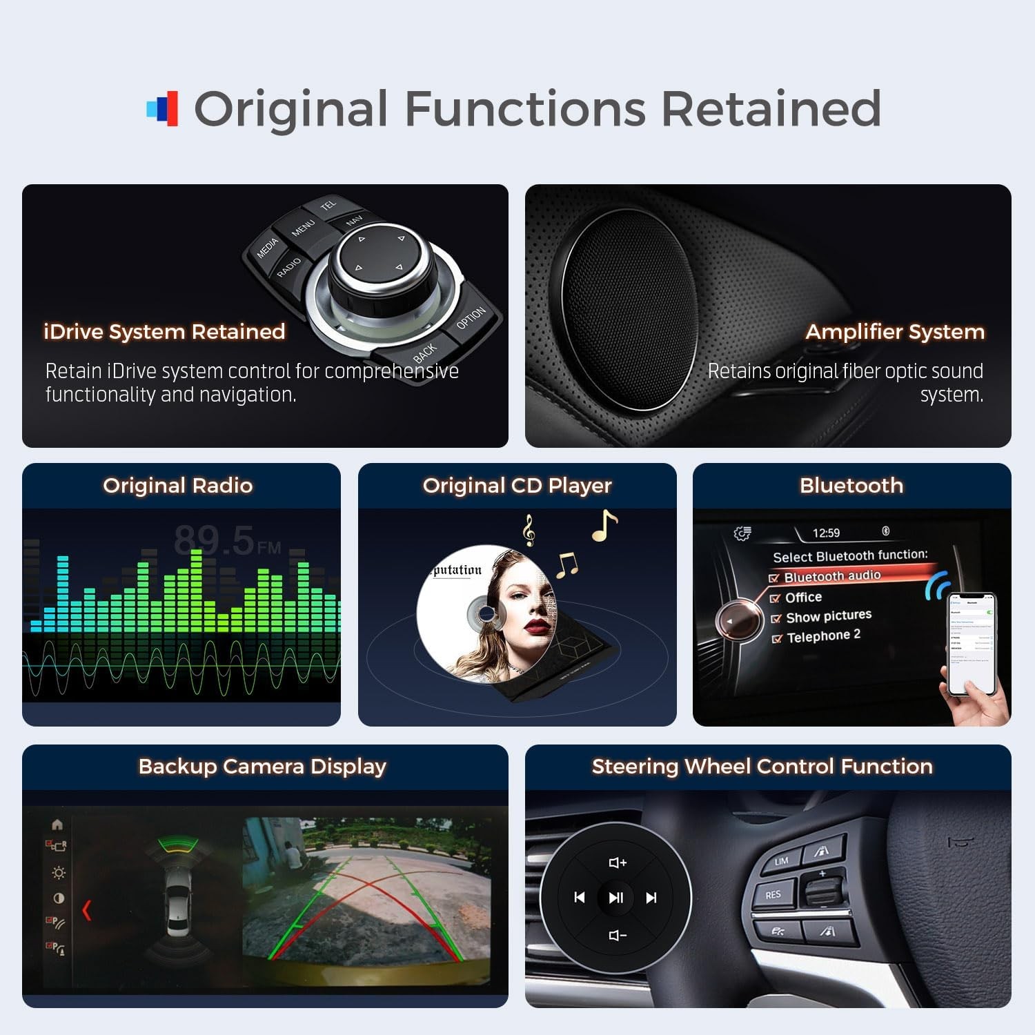 15.8″ Android 15.0 Radio Stereo GPS For BMW X5 X6 Apple Carplay With NBT System