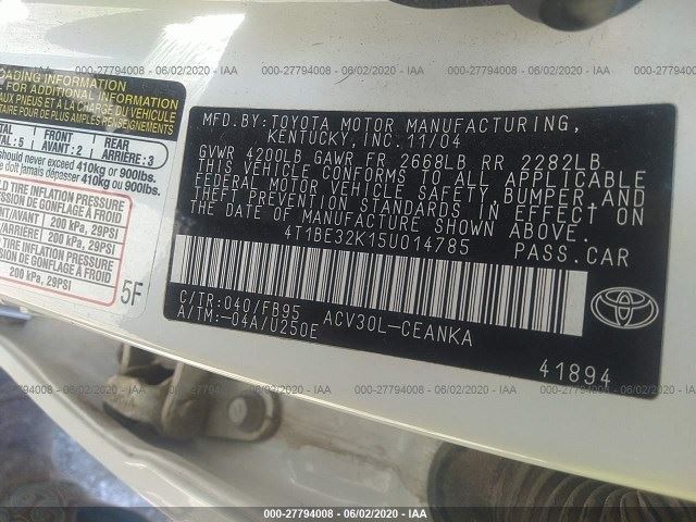 2005 2006 TOYOTA CAMRY Audio Equipment Radio Receiver With CD XLE
