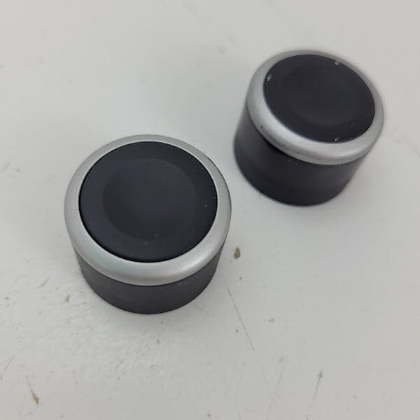 2007 Kia Spectra Radio Knobs Black Silver Set of 2 OEM