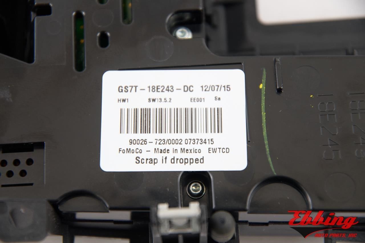Radio Control Panel Assembly ID: GS7T-18E243-DC Fits 2016 Ford Fusion 701180