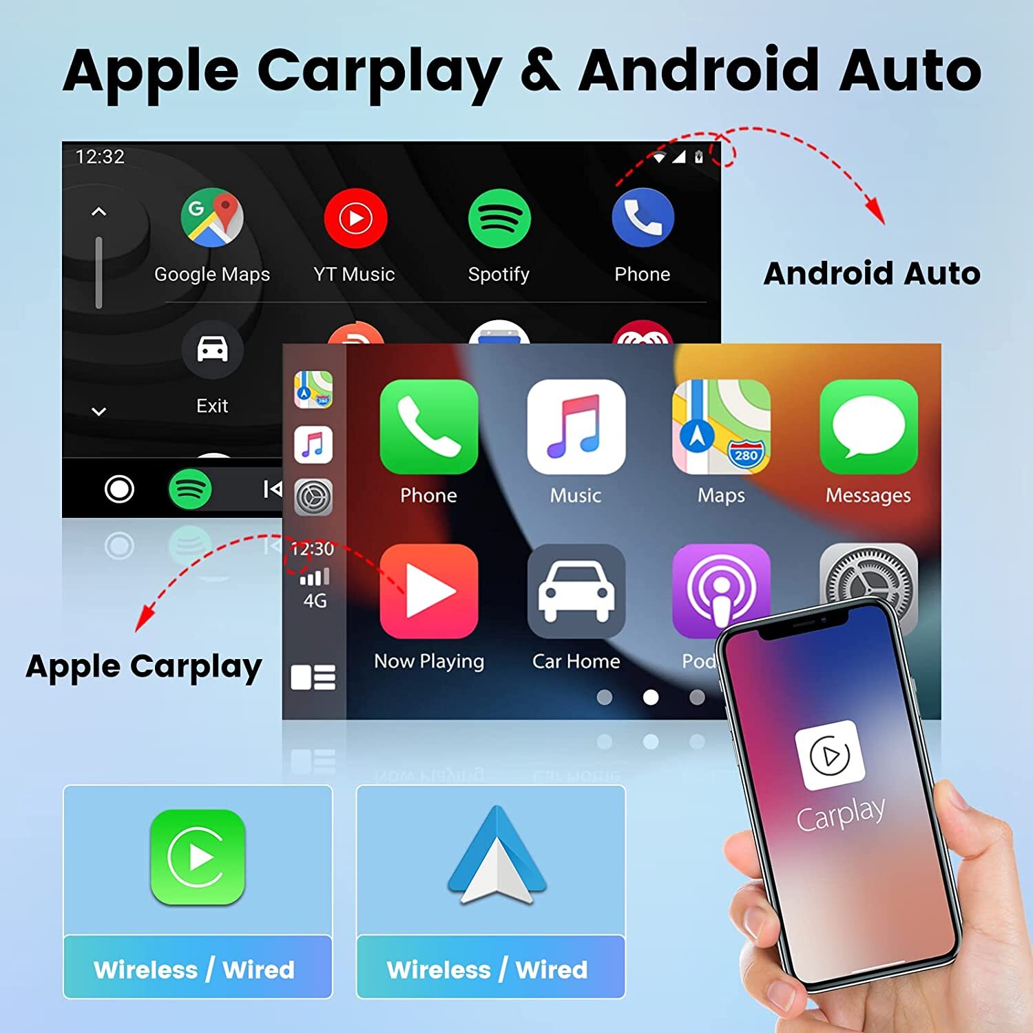 10.1in For Jeep Compass 2009-2016 Android 15 Apple Carplay Car Stereo Radio GPS