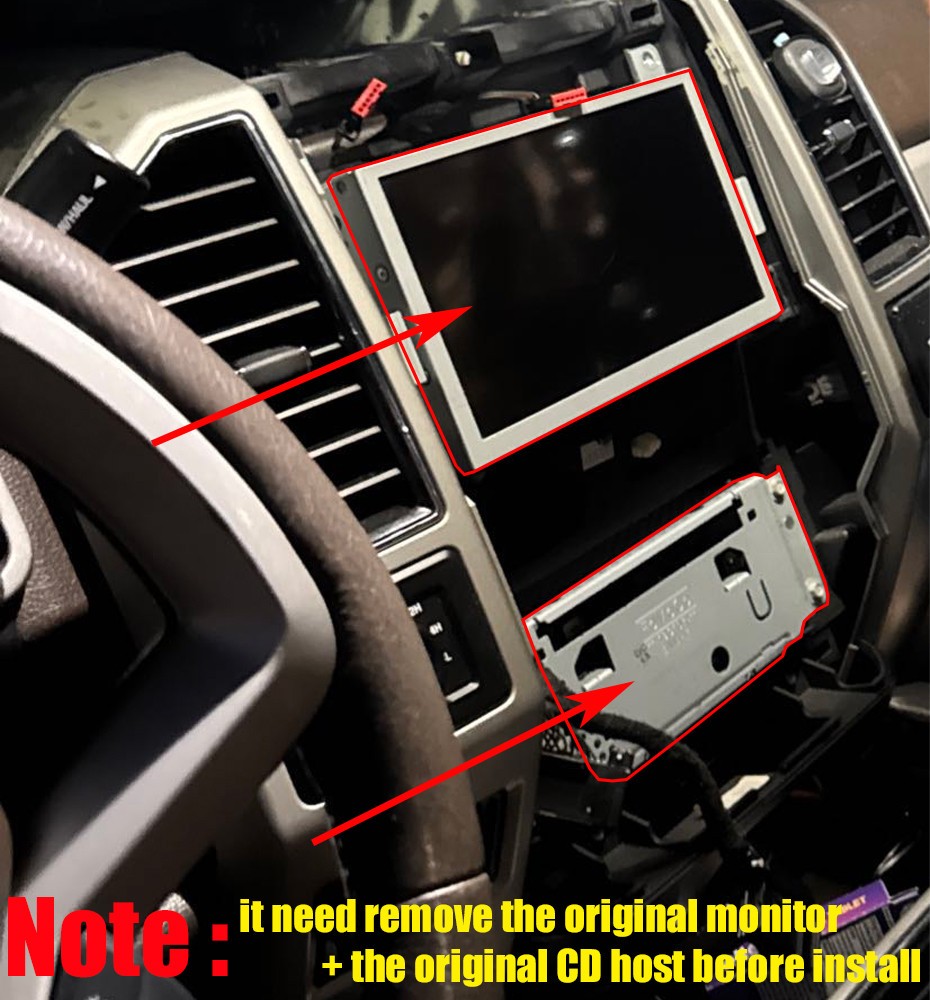 12.1”Car Android 14 GPS Player CarPlay Stereo For FORD F150 F250 F350 2015-2020