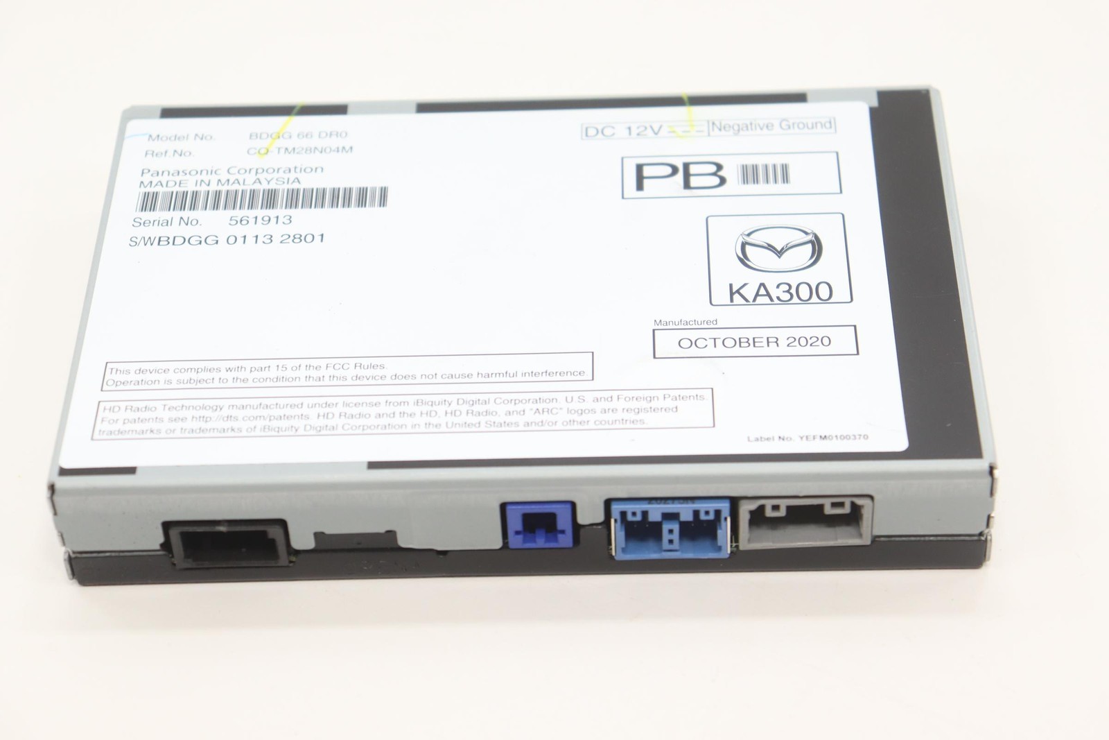 2021 – 2023 MAZDA CX-9 RADIO RECEIVER TUNER CONTROL MODULE UNIT OEM BDGG66DR0