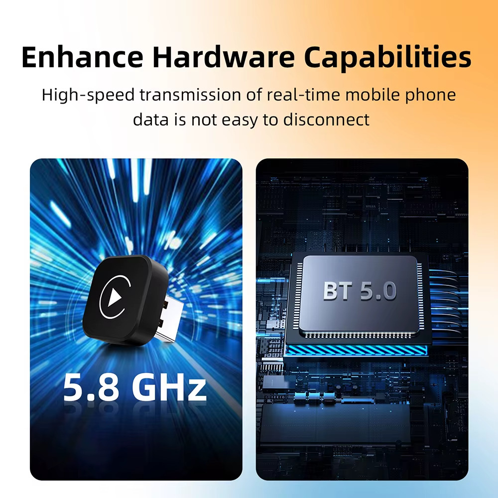 USB Auto Wireless CarPlay Adapter For Apple Android Wireless Dongle Plug ＆ Play
