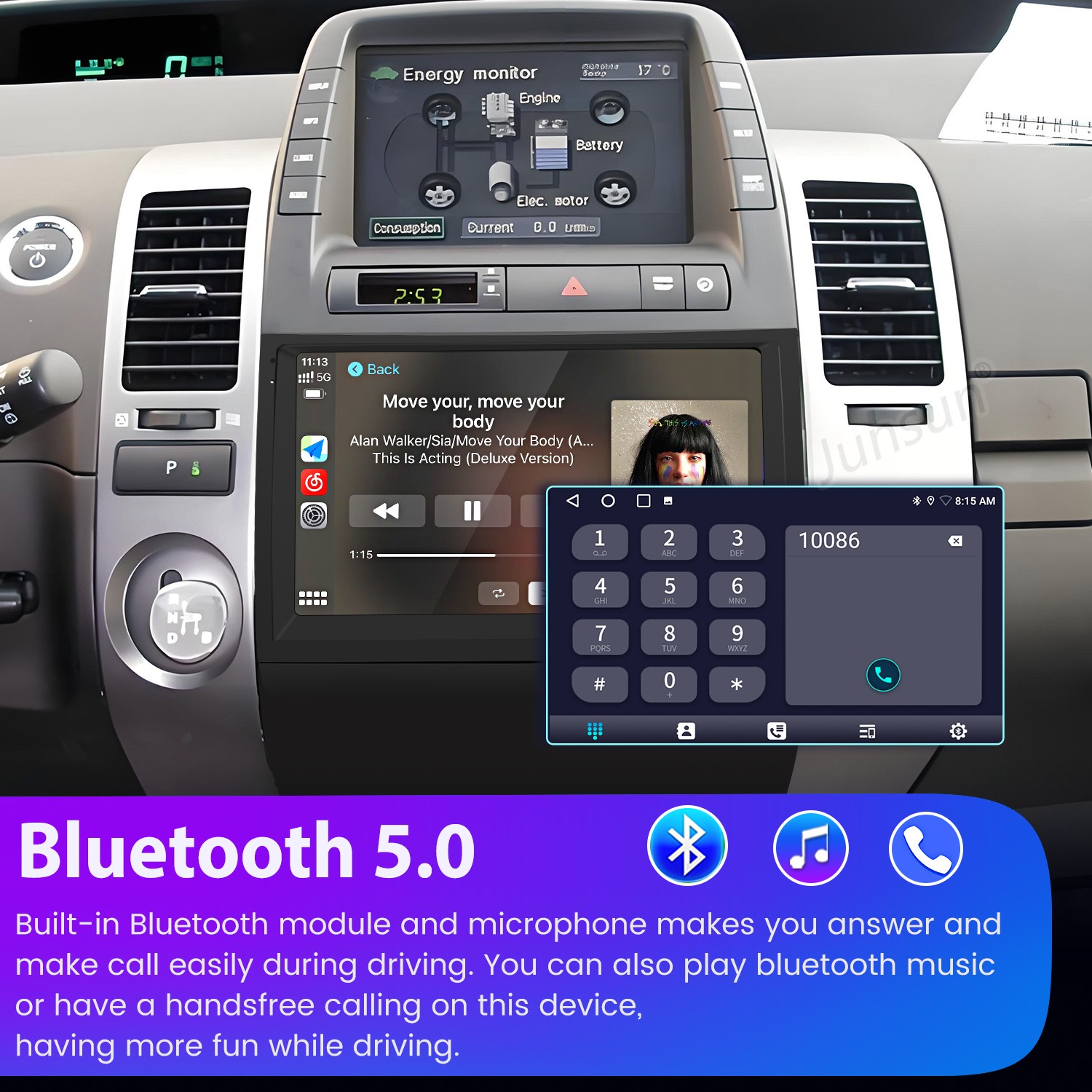 For Toyota Prius 2003-2009 4+64G CarPlay Android15 8Core Car Stereo Radio GPS BT