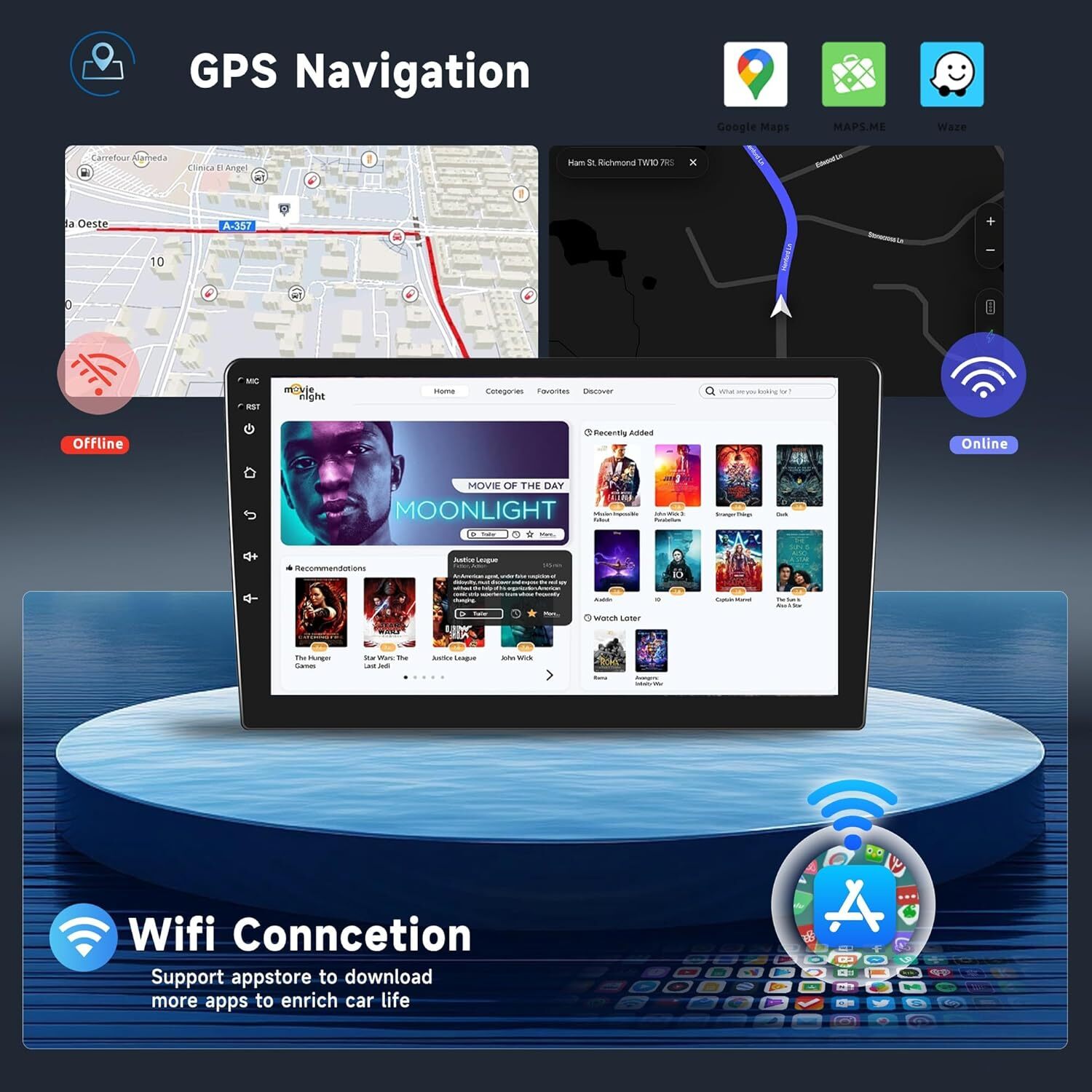 For Hyundai Tucson 2019 2020 2021 Android 14 Apple Carplay Car Radio Stereo GPS