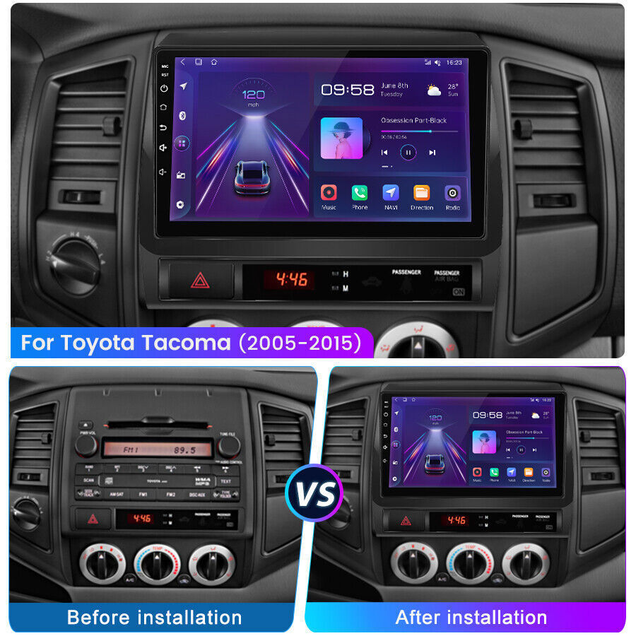 For Toyota Tacoma 2005-2015 Car Radio Android 13Stereo Carplay GPS 32GB Player