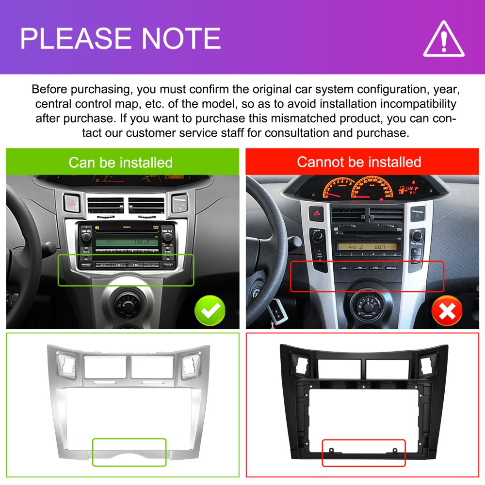 4GB+64GB Carplay Android 15 For Toyota Yaris 2007-2011 Car Radio Stereo GPS Navi