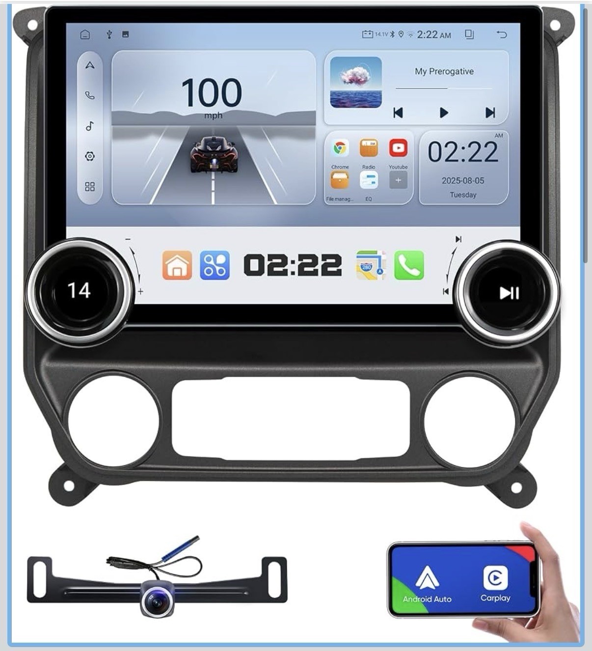 11.5 Carplay for Chevrolet Silverado GMC Sierra 2014-2018 Android Auto Car Radio