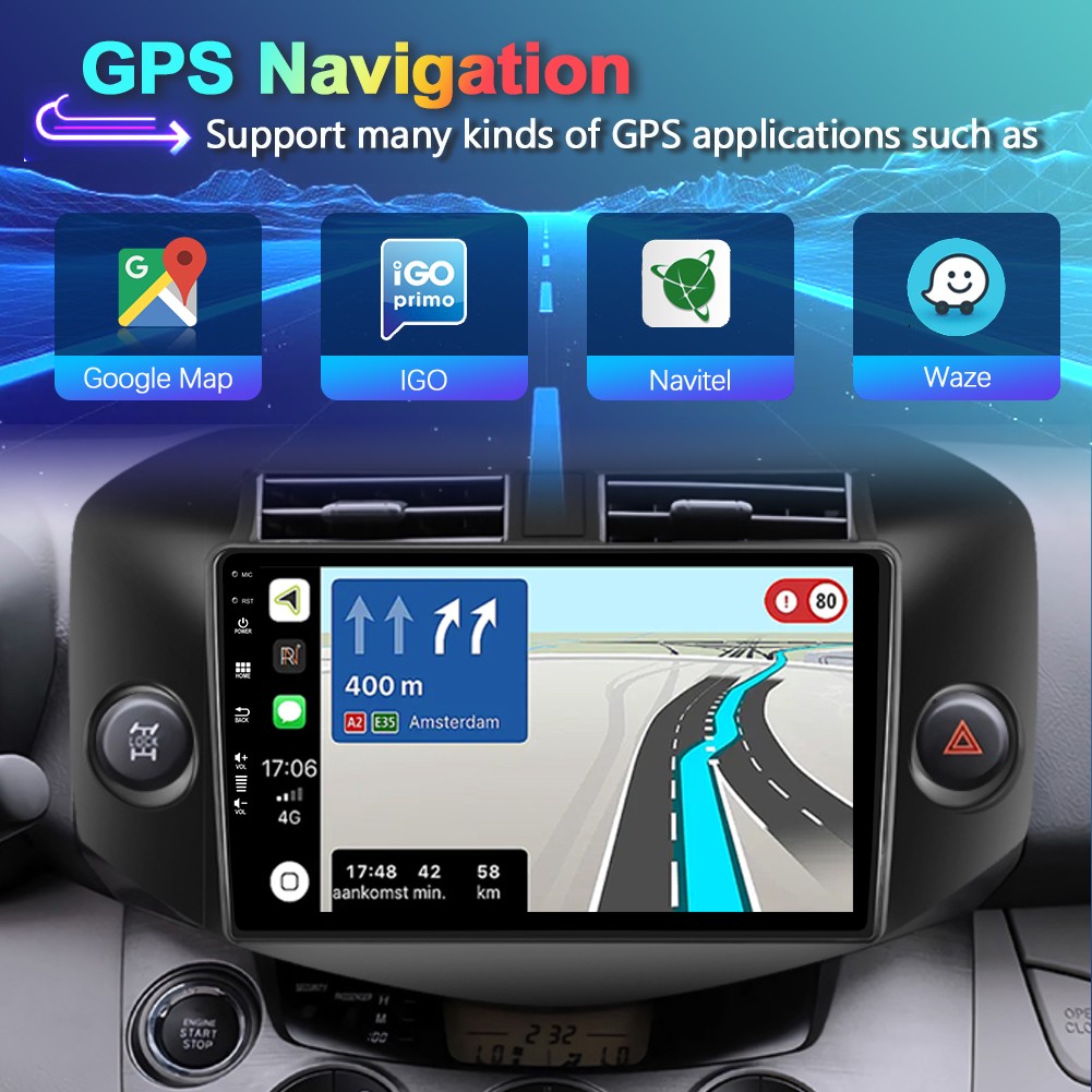 FOR TOYOTA RAV4 2009-2013 CARPLAY CAR RADIO ANDROID 15 NAVI GPS DSP🌟6GB+128GB🌟