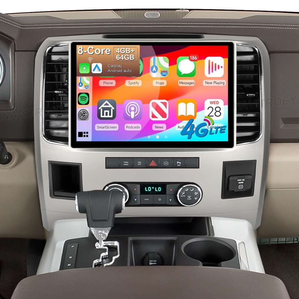 13.1” Carplay For Dodge RAM 1500 2500 2009-2012 Android 15 Car Radio GPS 4+64GB