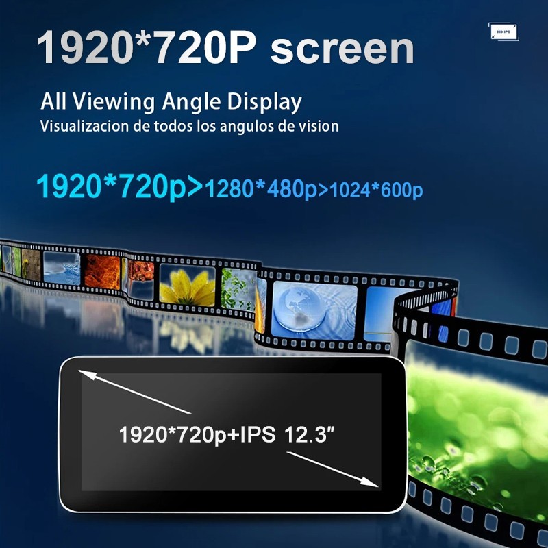 12.3″ 4+64G 8 Core Android14 Stereo CarPlay NTG5.0 for Benz GLC W205 2015-2018