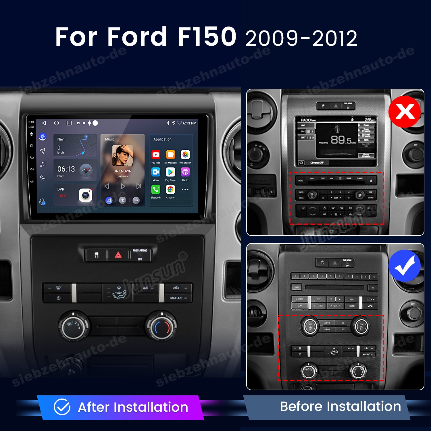 For Ford F-150 F150 2009-2012 Android15 2+64GB Carplay Car Stereo Radio GPS Navi