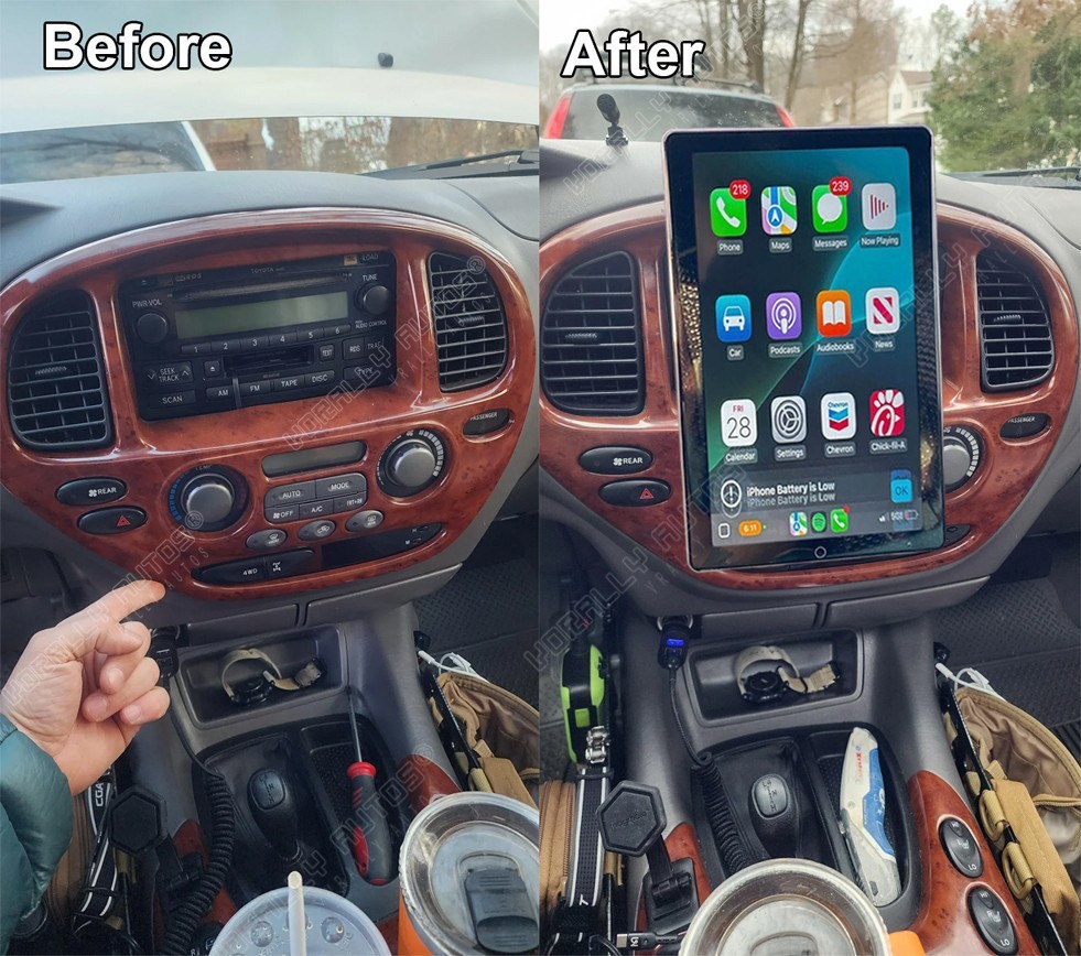 4+64G For Toyota Sequoia 2001-2007 CarPlay Car Radio Stereo Android 14 GPS Navi