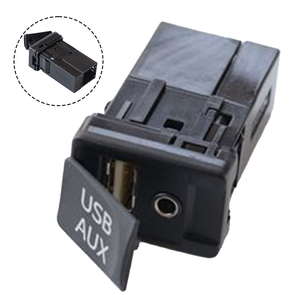 ABS Car USB AUX Switch Socket Adapter Central Control Panel Installation