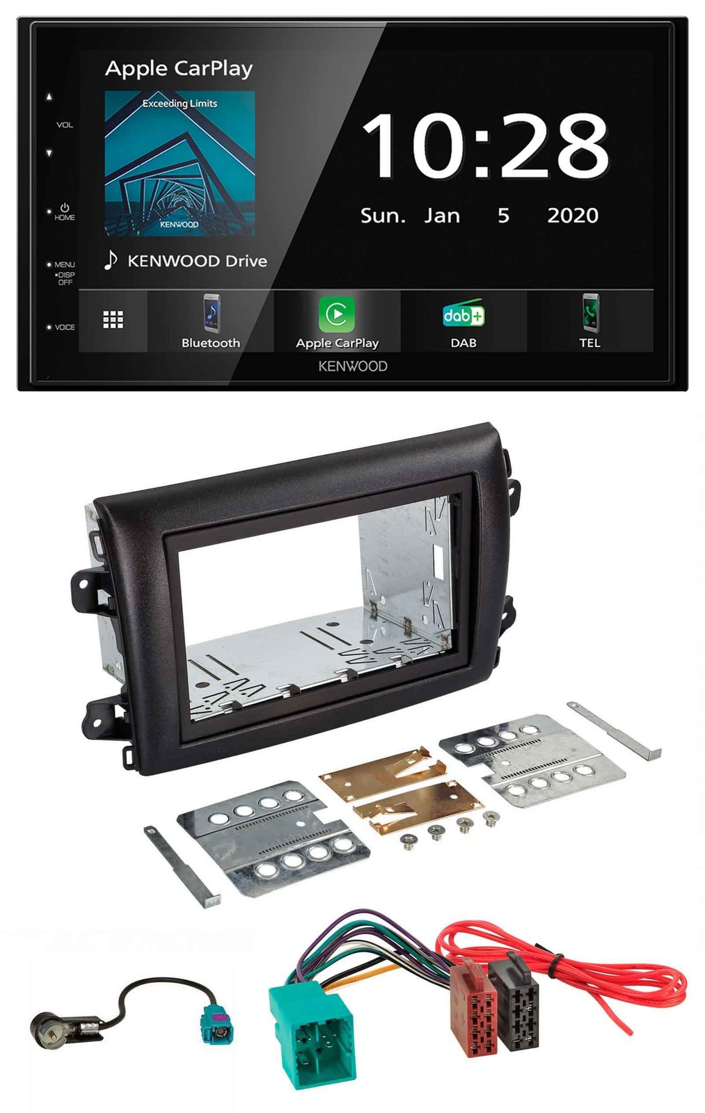 Kenwood Bluetooth MP3 DAB USB 2DIN Car Stereo for Fiat Ducato Series 8 2021 onwards