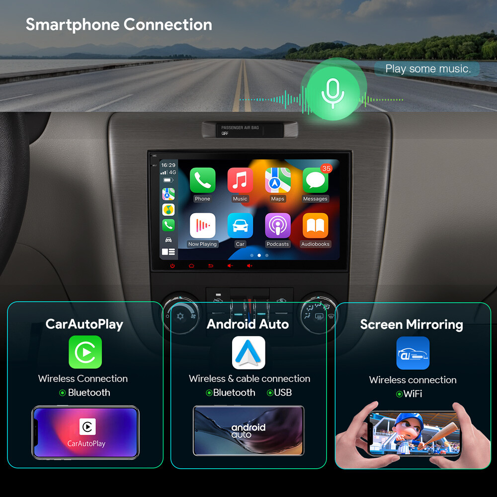 Android 14 8-Core 64GB Car Stereo GPS Radio 4G WIFI For Chevrolet GMC HUMMER H2