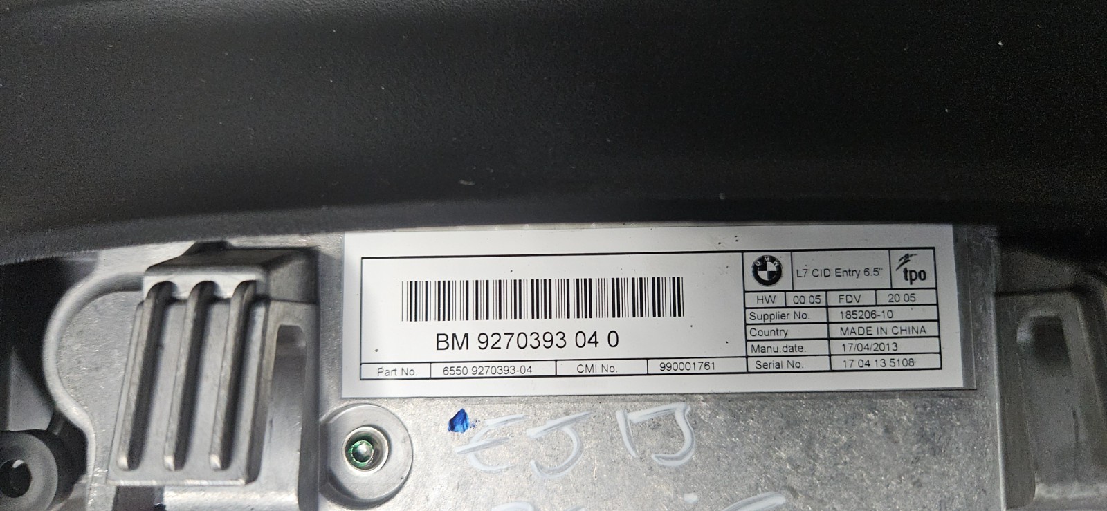 BMW 318D AUTO F30 2013 radio stereo CD player head display screen unit