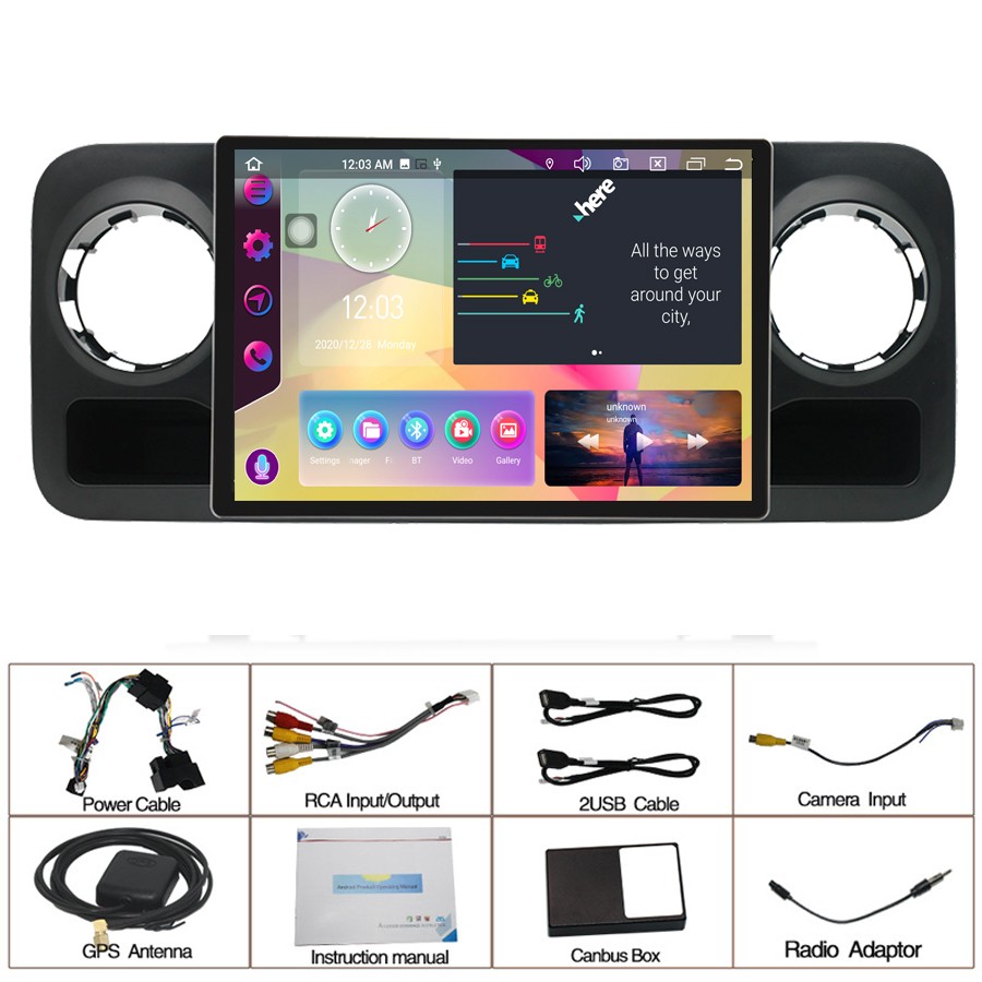 13.3″Screen For Mercedes-benz Sprinter Android GPS Navigation CarPlay Car Stereo