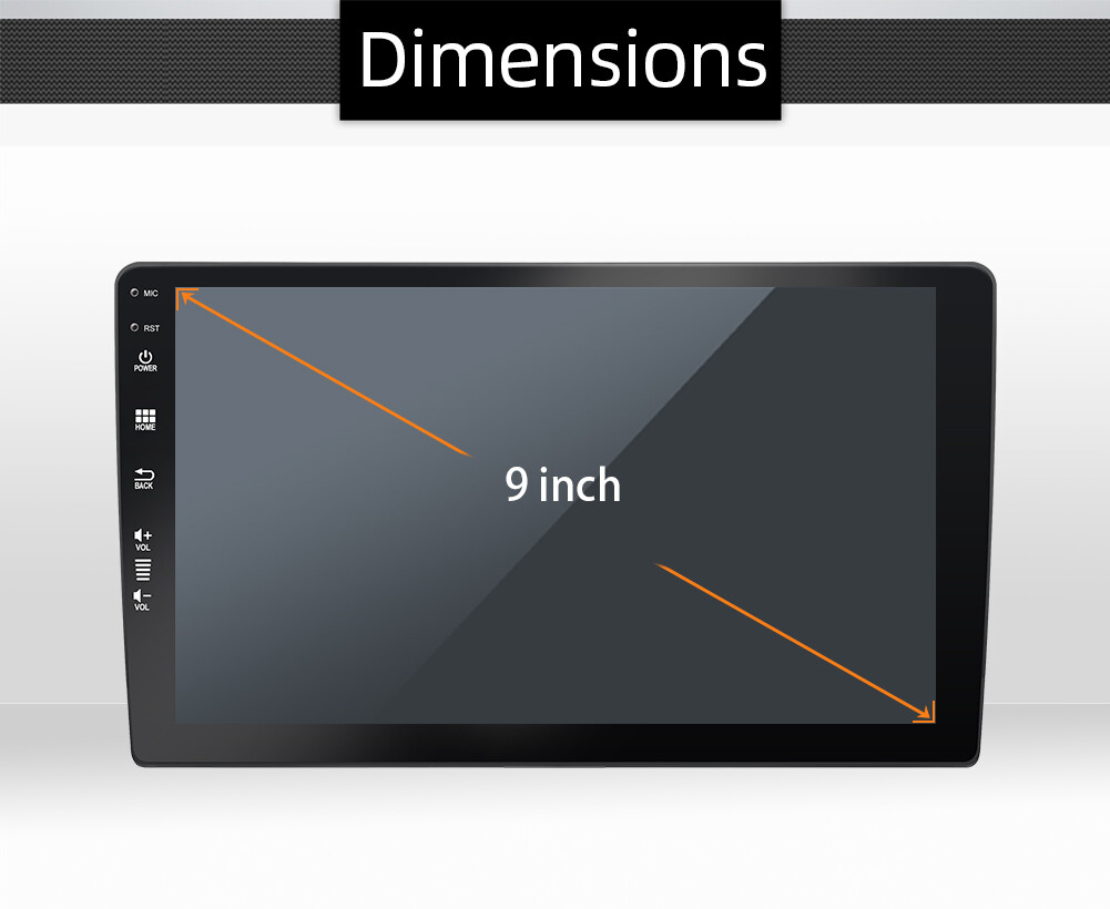 9″ Android 14 Head Unit Car Radio Stereo In dash Car Play GPS 4GB+64GB 8Core DSP