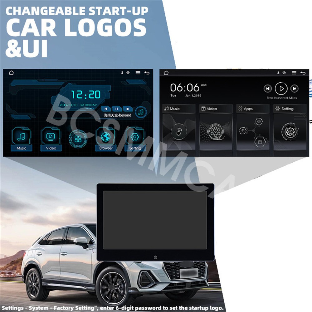 10.1in Touch Screen Headrest Monitor Car Rear Seat Entertainment TV Player WIFI