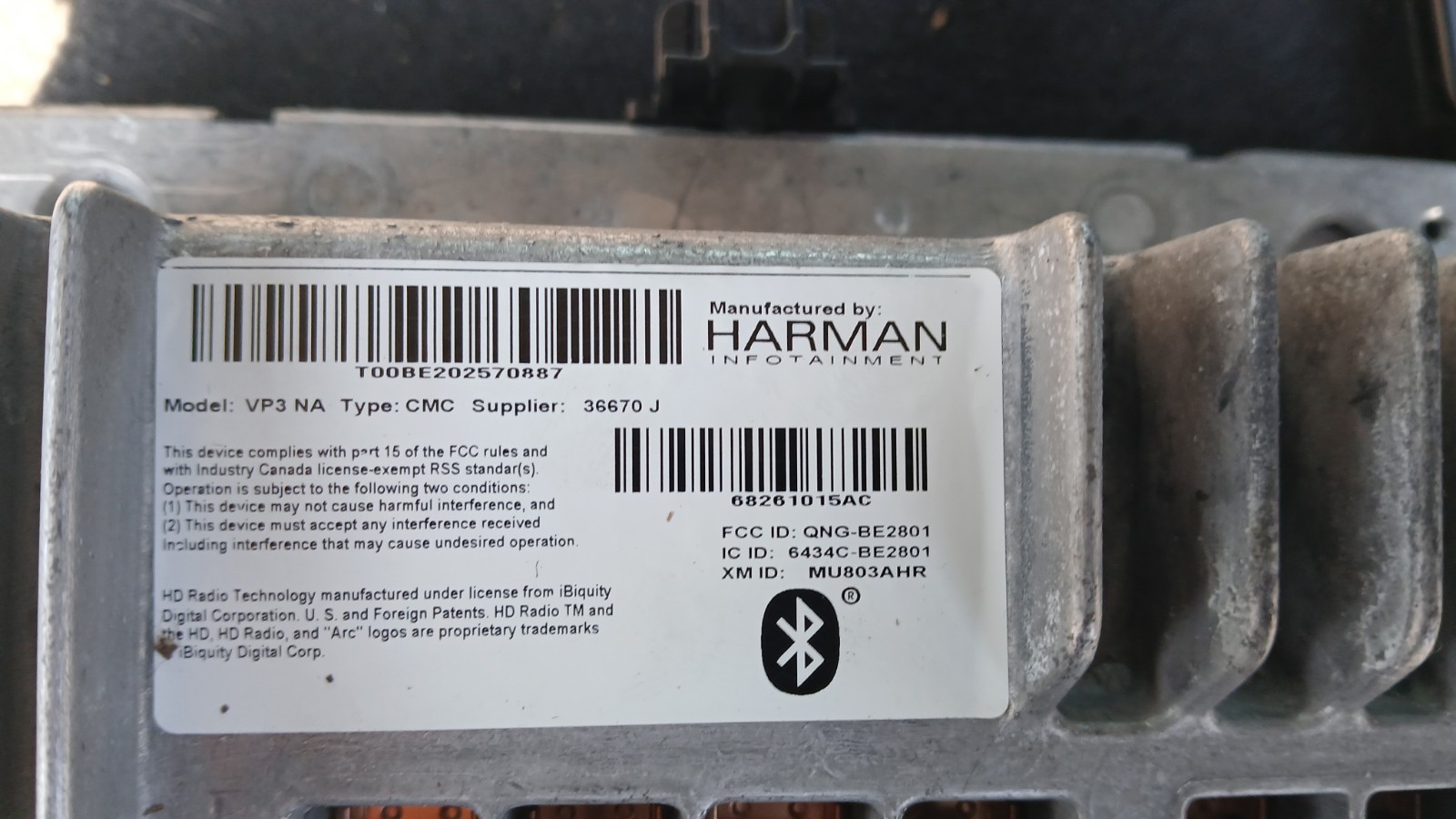 OEM 2015-2017 Chrysler 200 Uconnect 8.4 Navigation Radio RA4 VP4 T00BE202570887
