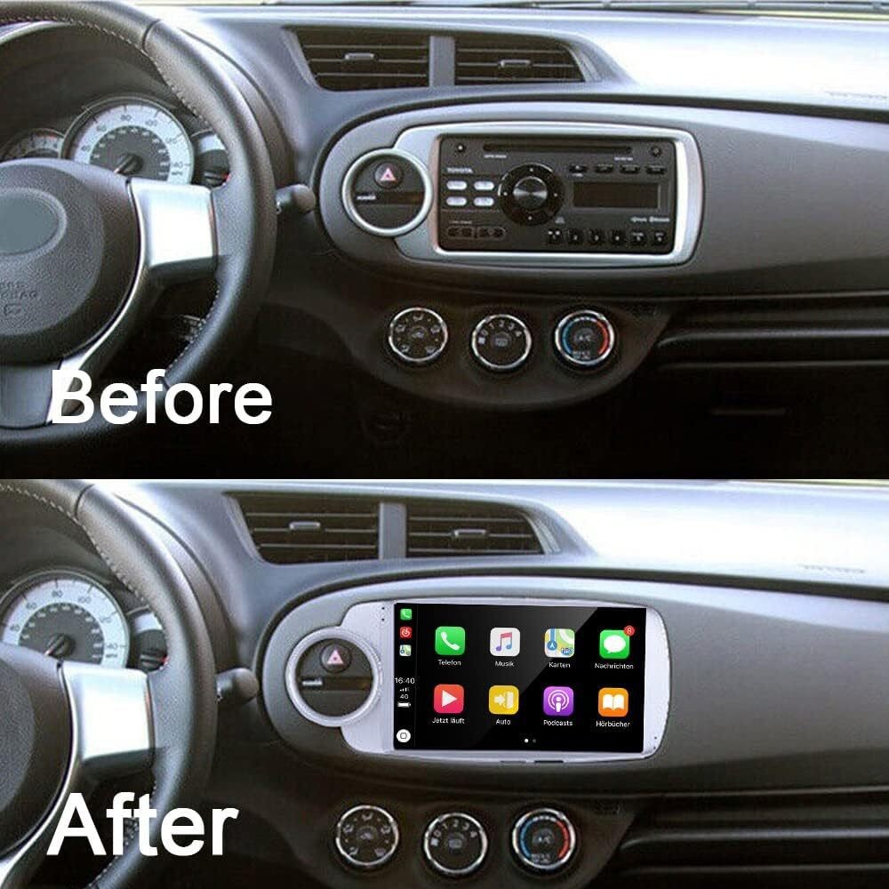 Para Toyota Yaris 2012-2017 Estéreo de coche con GPS Radio Android Auto CarPlay