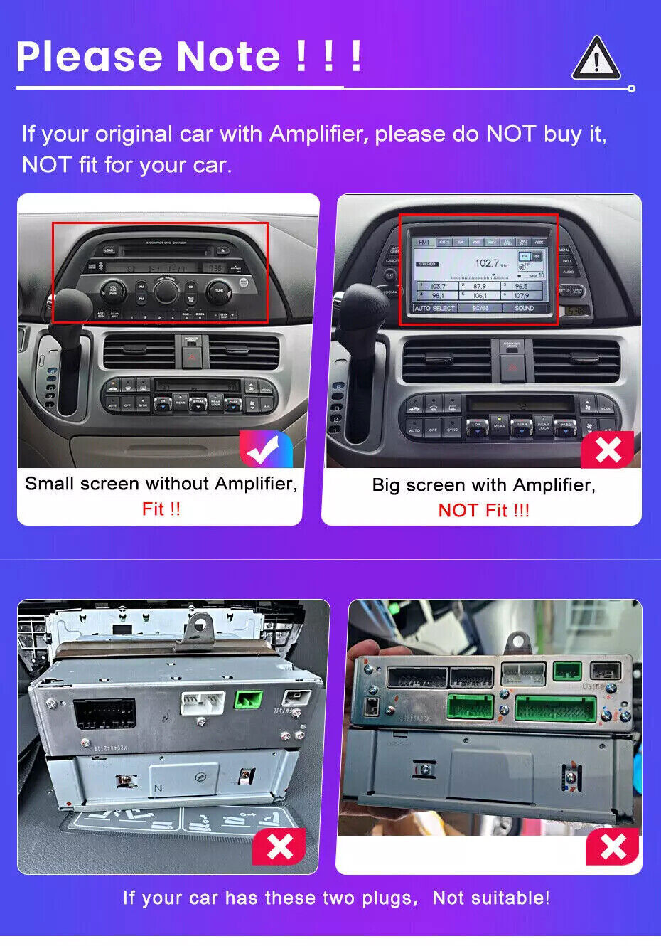 CarPlay For 2005-2010 Honda Odyssey Android 14 Car Radio Stereo 4+64GB GPS Navi