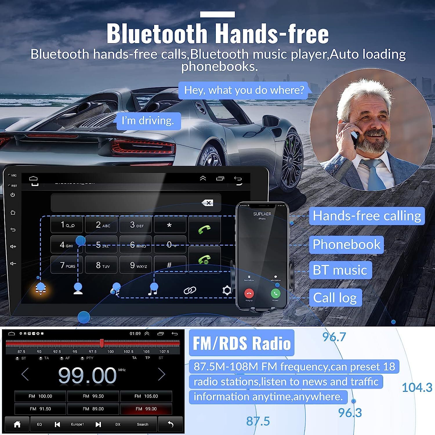 For Chrysler 200 200C 2015-2019 Car Stereo Radio Android 13 Carplay GPS Player