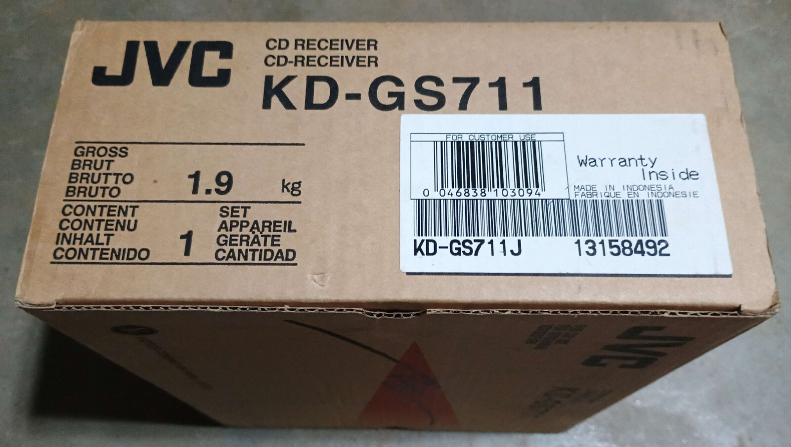 Brand New Vintage & Rare JVC KD-GS711 CD Receiver With Remote Control