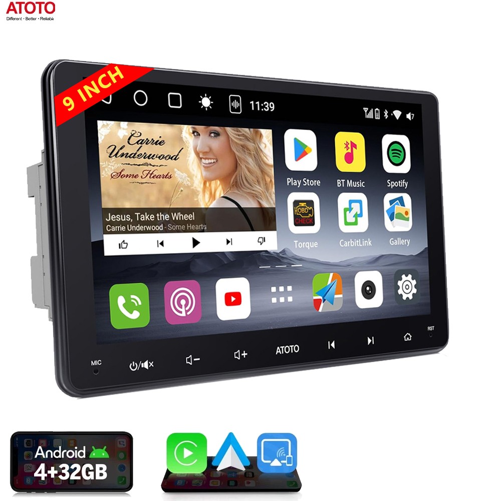 ATOTO S8 4G+32G Double Din Car Stereo GPS Play 4G LTE Android Radio 9″Multimedia