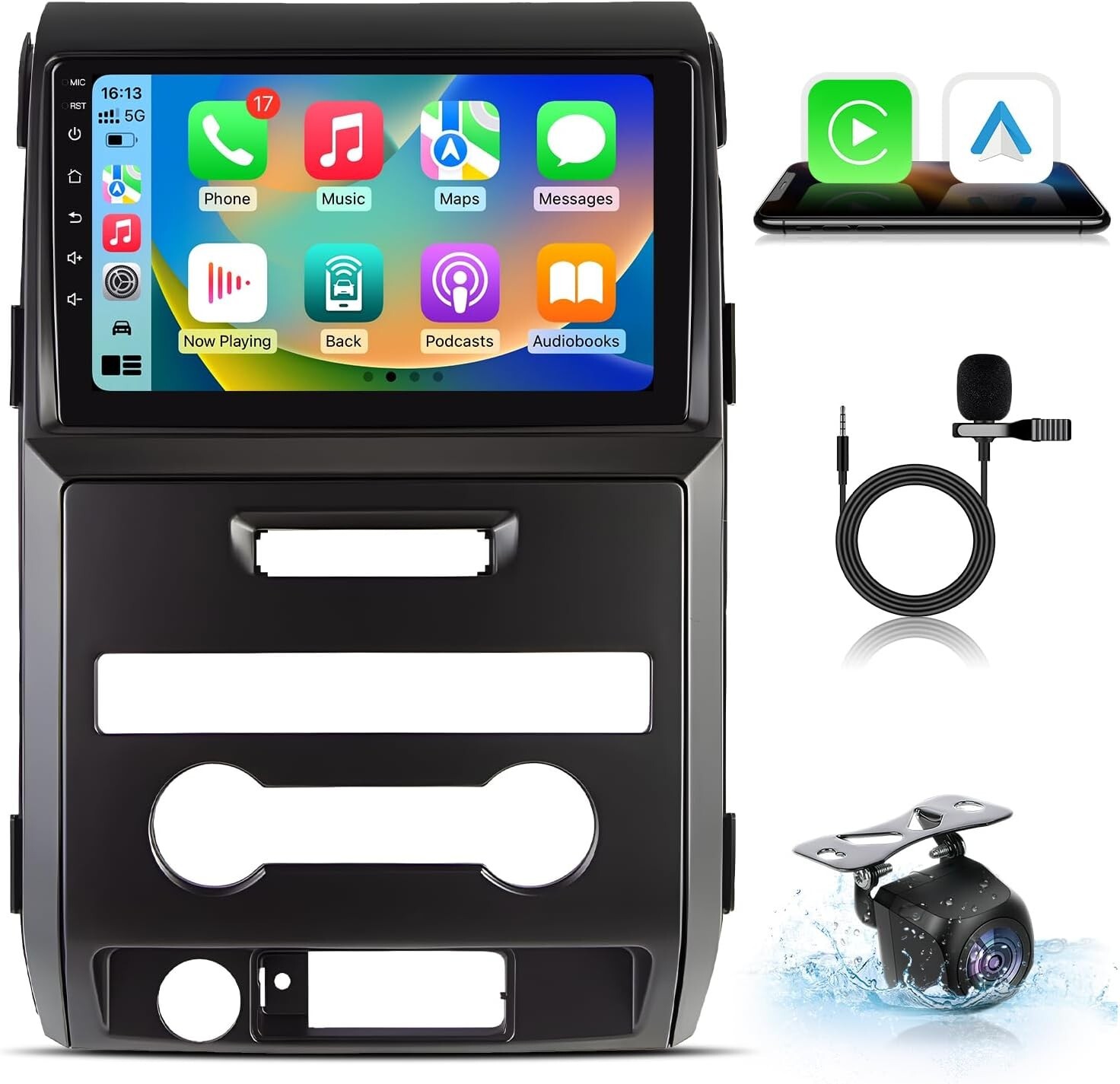 For 2009 2010 11 12 2013 Ford F150 WiFi Apple Carplay Radio Android 13 RDS GPS