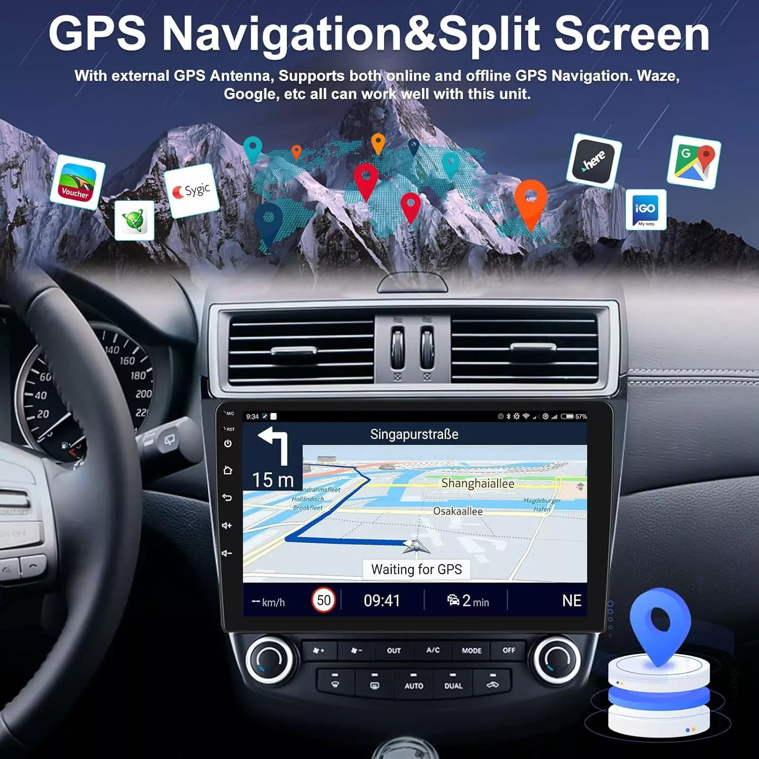 4+64GB Android 15 Car GPS Stereo Radio For Honda Accord 2003 2004 2005 2006 2007