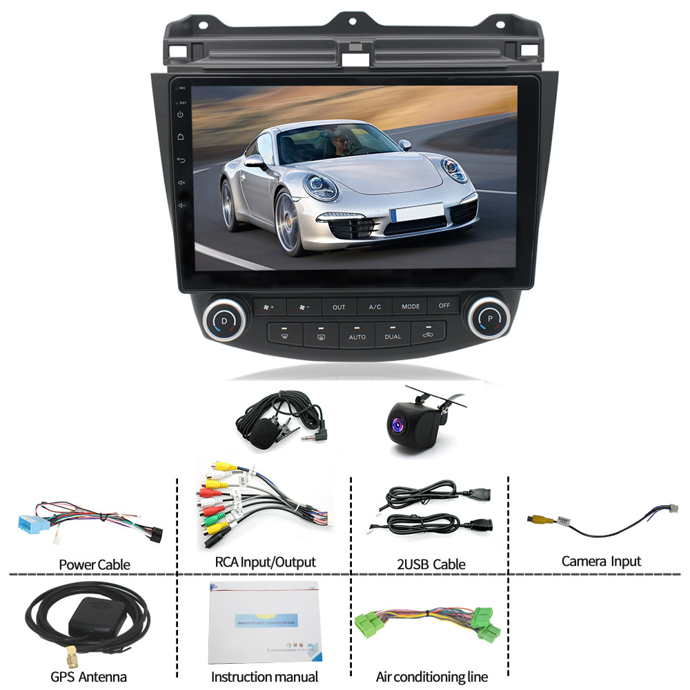 For Honda Accord 7 2003-2007 Android 12 Carplay Car Stereo Radio GPS Navi 4+64GB