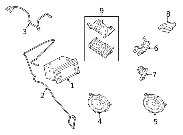 Genuine Nissan Radio Control Unit 28185-4AF6A
